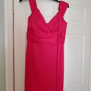 🍁Kay Unger midi fuchsia dress